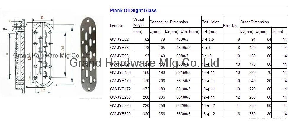 Plank Oil sight glass nickel plated 4