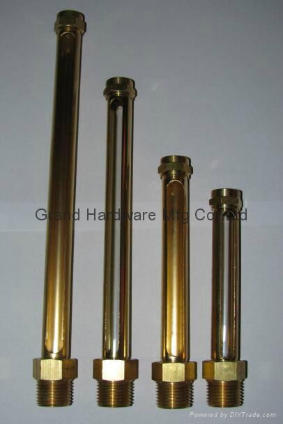 Male thread Brass tube Oil Sight Glass & Level Monitor 4