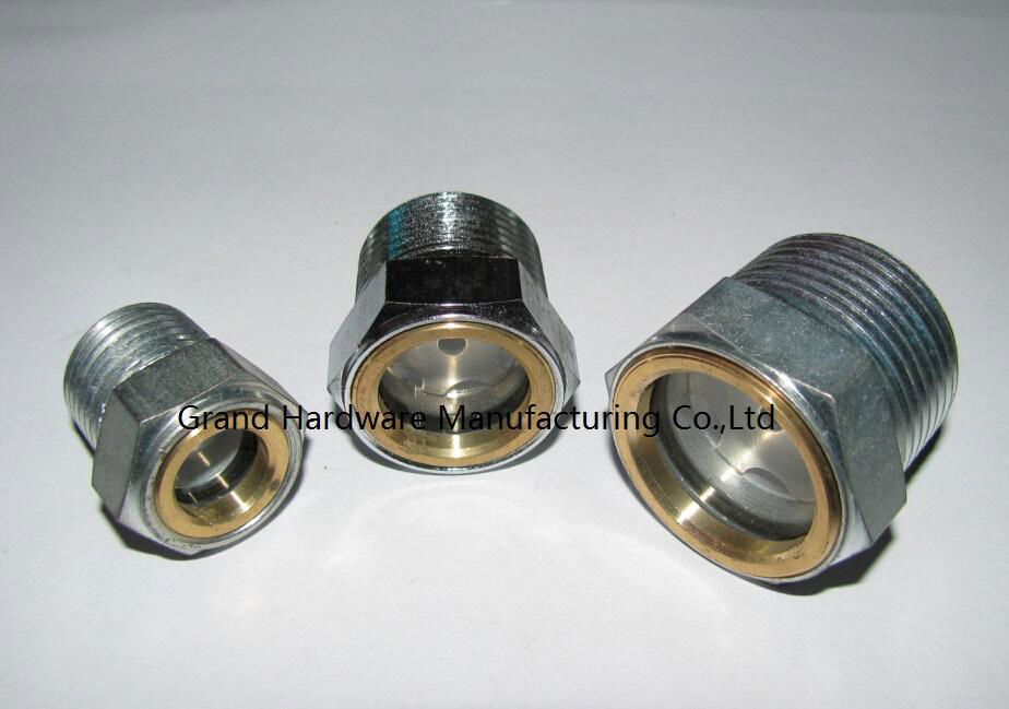 NPT Thread steel sight glass Zinc Plated