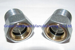 NPT 3/8" Carbon Steel oil level sight glass Zinc plated with reflector