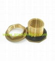 Water Tank Brass Outlets Connector fittings with NBR Gasket