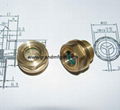 出口设计圆形 GrandMfg® 黄铜油镜油位计油窗液位指示器油塞通气帽 19