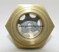 brass hex oil level sight glass