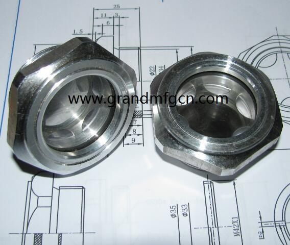 ALUMINUM OIL SIGHT GLASS