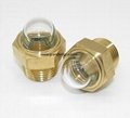 GrandMfg® Worm Gear Reducers Brass oil level sight glass BSP and Metirc Thread