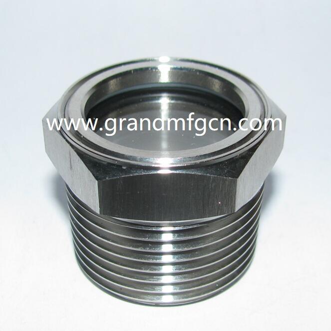 SAE Thread 1-7/8"-12UN-2A Stainless steel 304 oil liquid sight glass plug window