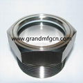 易泽GrandMfg® G1/2英寸外凸玻璃油液视镜GM-HDG12现货油位观察器