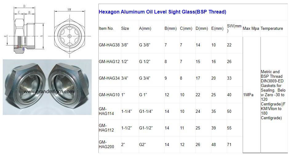 OIL SIGHT GLASS