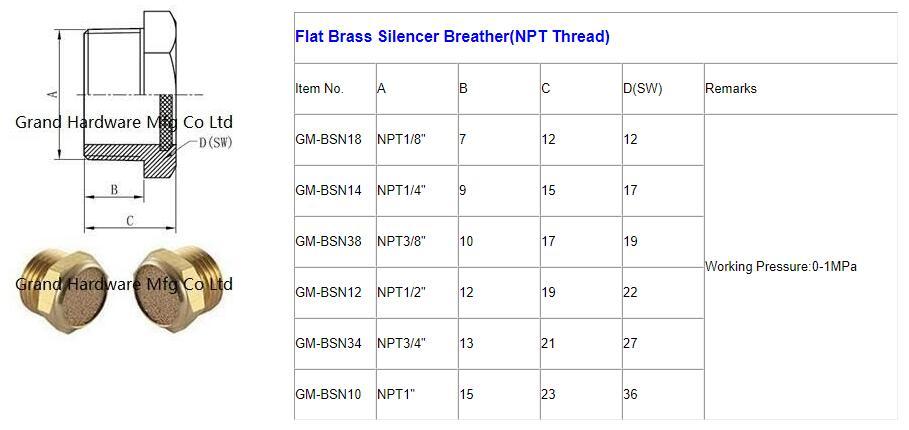 GEAR BOX BRASS BREATHER VENT PLUG