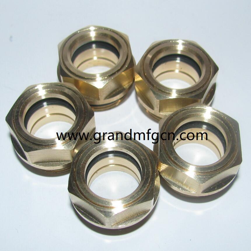 MILLED BRASS OIL SIGHT GLASS