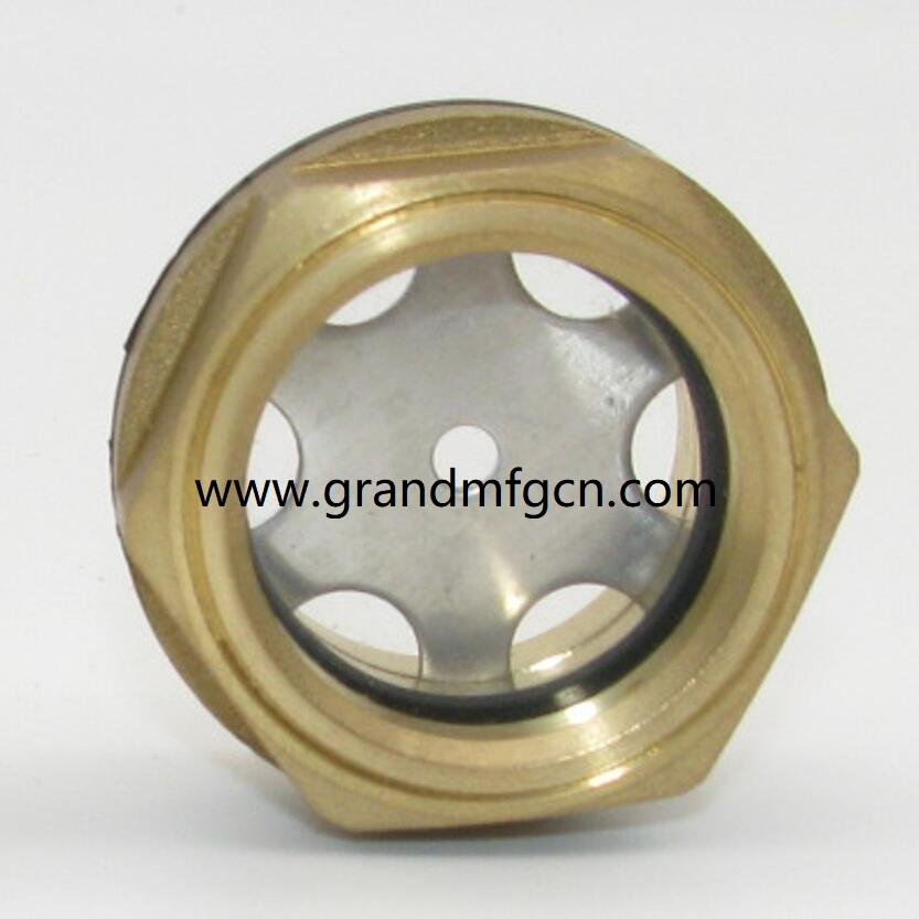 BSP 1 Inch Brass oil sight glass plug for power station 2