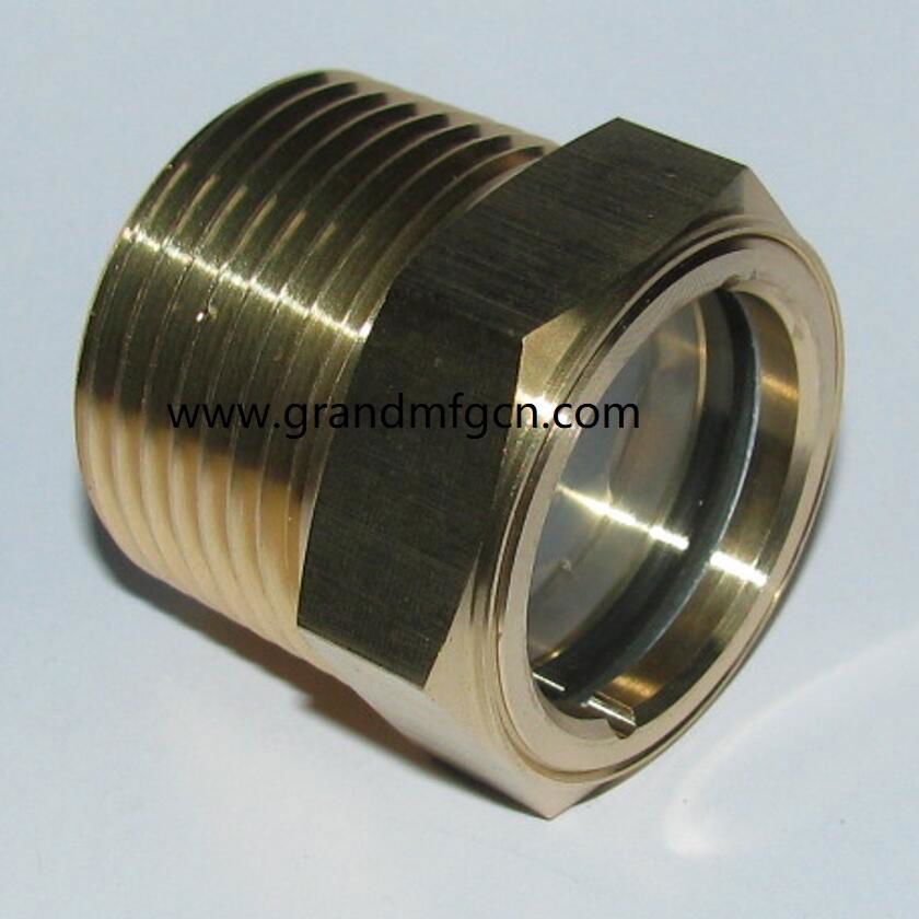 UNF THREAD BRASS OIL SIGHT GLASS