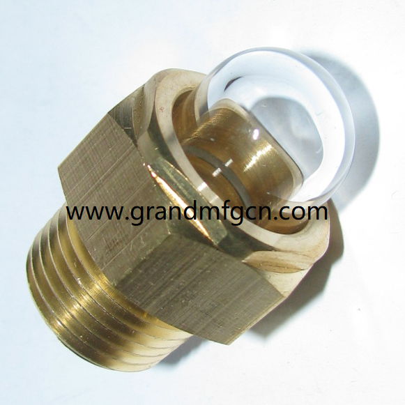 GrandMfg® NPT3/8" brass dome oil sight glass Ölschauglas
