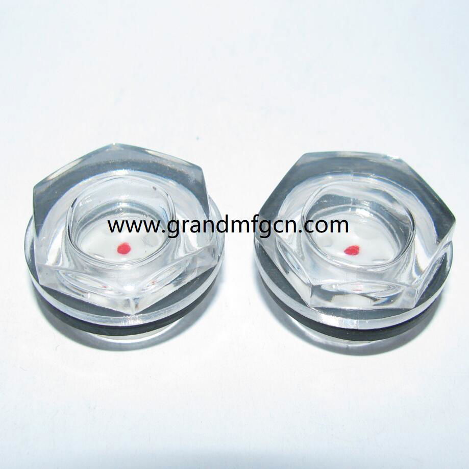 Press Fit Plastic Circular Oil level Sight Glass indicator plugs 3