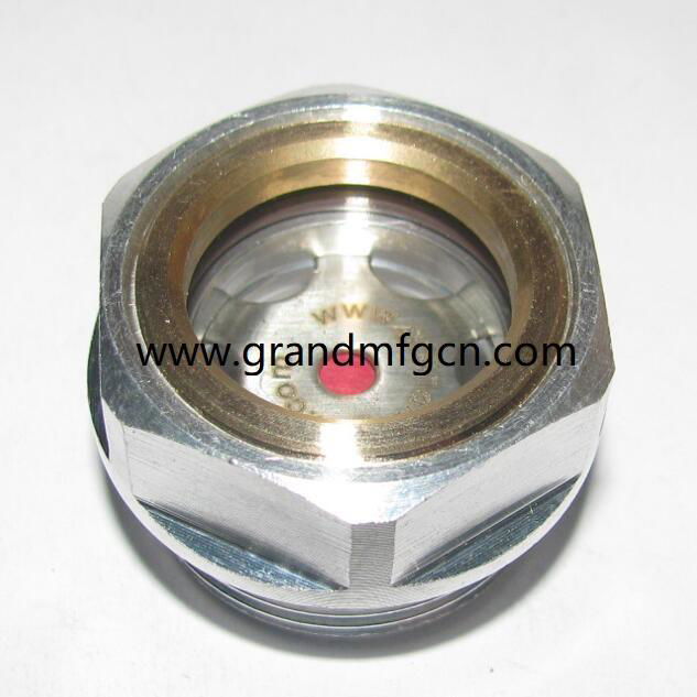 Roots blower GrandMfg® Aluminum fluid oil level sight glass G3/4" 5