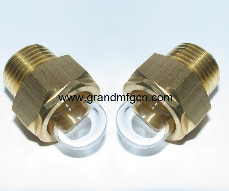 NPT1/2 Coolant Tank And Reservoir Domed shape Brass oil sight glass GM-HDN12 5