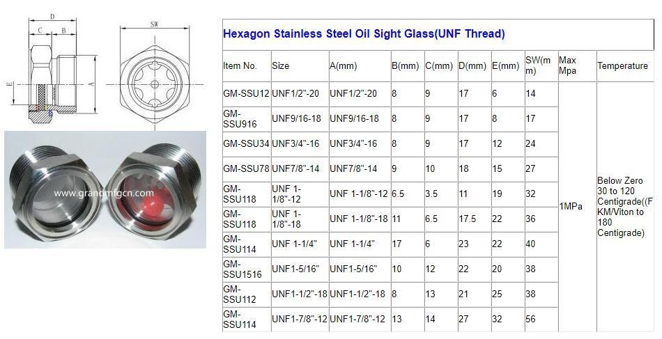 NPT 1/2 refrigerant receivers Domed shape Brass oil sight glass GM-HDN12 16