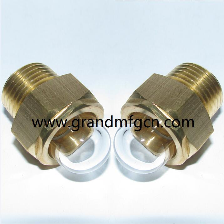 GM-HDG34 GrandMfg® 3D Brass Coolant Sight Glass bull's eye sight glass G3/4