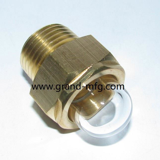 GM-BN38 NPT 3/8 Inch GrandMfg Brass Sight Glass window plugs supplier 3