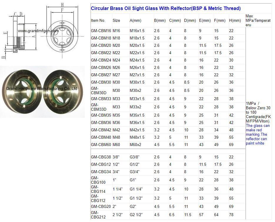  Screw Pump dry vacuum system brass oil sight glass Ölschaugläser M26 M36 G1-1/4 4