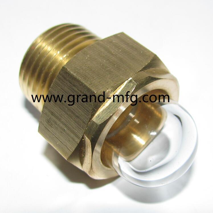 3D DOME BRASS OIL SIGHT GLASS