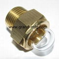 3D DOME BRASS OIL SIGHT GLASS