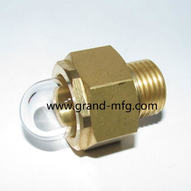 Oil Circulation Sights hemispherical dome brass oil sight glass GM-HDG10 34 5