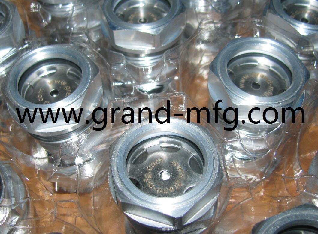 Heavy duty radiator aluminum oil level sight glass plugs G1-1/4" and M42x1.5 4