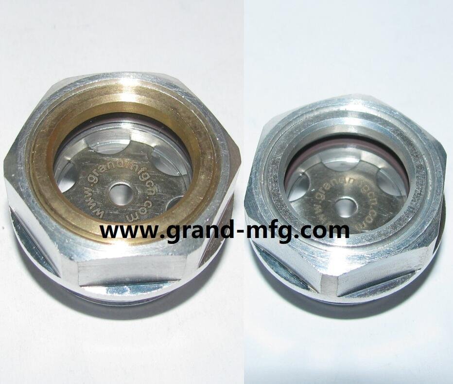 罗茨真空泵GrandMfg®铝油液位视镜G1-1/4英寸 2