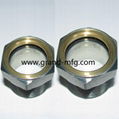 Pump 1/2" NPT Carbon Steel oil level sight glass Zinc plated with natural glass 10