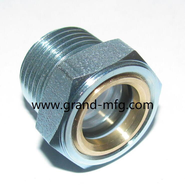 ZINC PLATED OIL LEVEL SIGHT GLASS