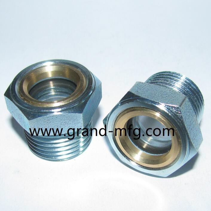 GrandMfg® INDUSTRIAL Gear Unit steel oil sight glass plug G3/8" and M16x1.5 2