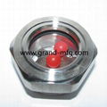 GrandMfg® Hydraulic oil tank Brass and steel oil level sight glass plug NPT1/2" 15