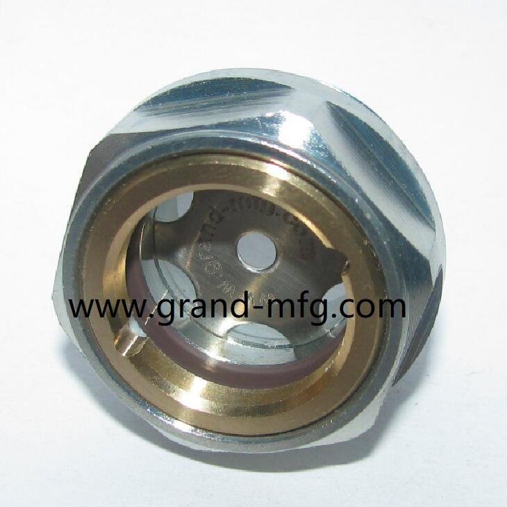 GrandMfg® Plated Steel Oil level sight glass for Flender Gear Unit 1/4 3/4 inch 2