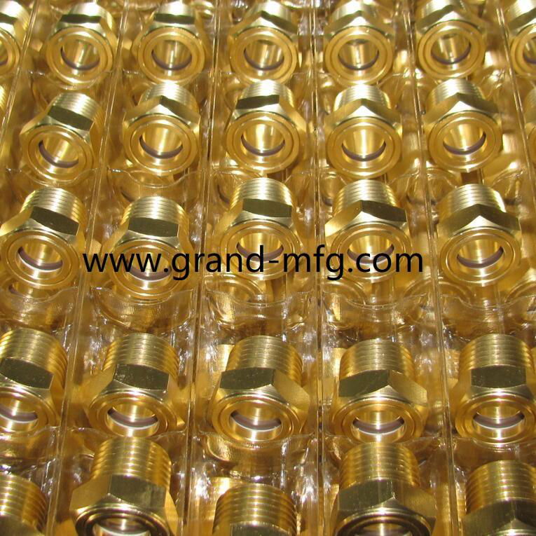 GrandMfg® NPT3/8" brass dome oil sight glass Ölschauglas 4