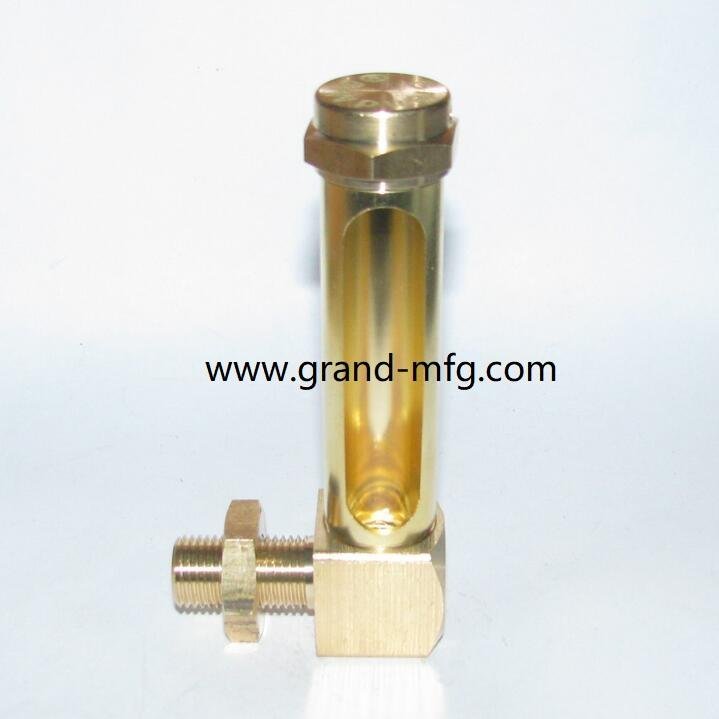 Short Elbow Brass Tube oil level Gages Indicator Ölschauglas gauge 4