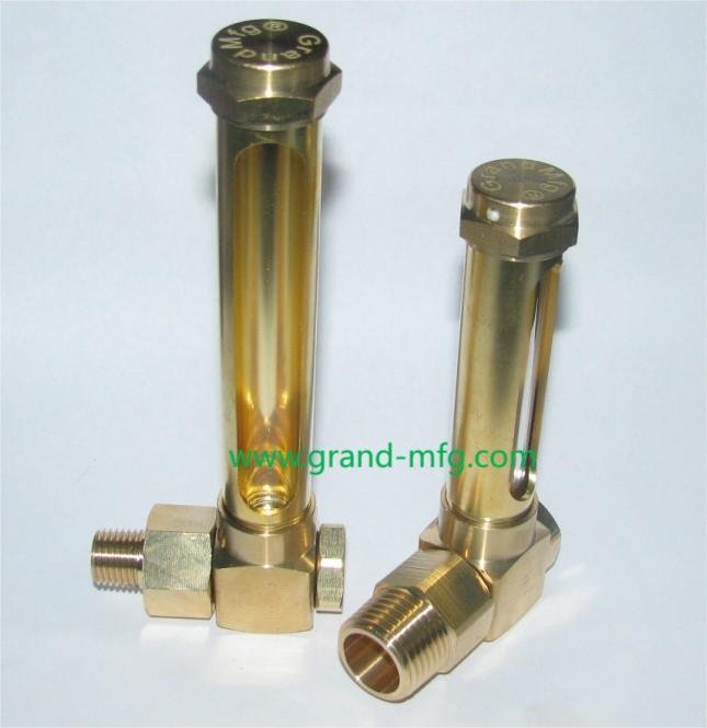 L形状铜管油标油位器 2