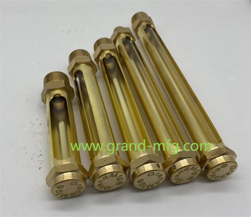 Male thread Brass tube Oil Sight Glass & Level Monitor 2