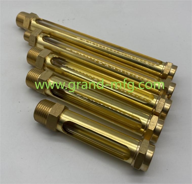 Male thread Brass tube Oil Sight Glass & Level Monitor 3