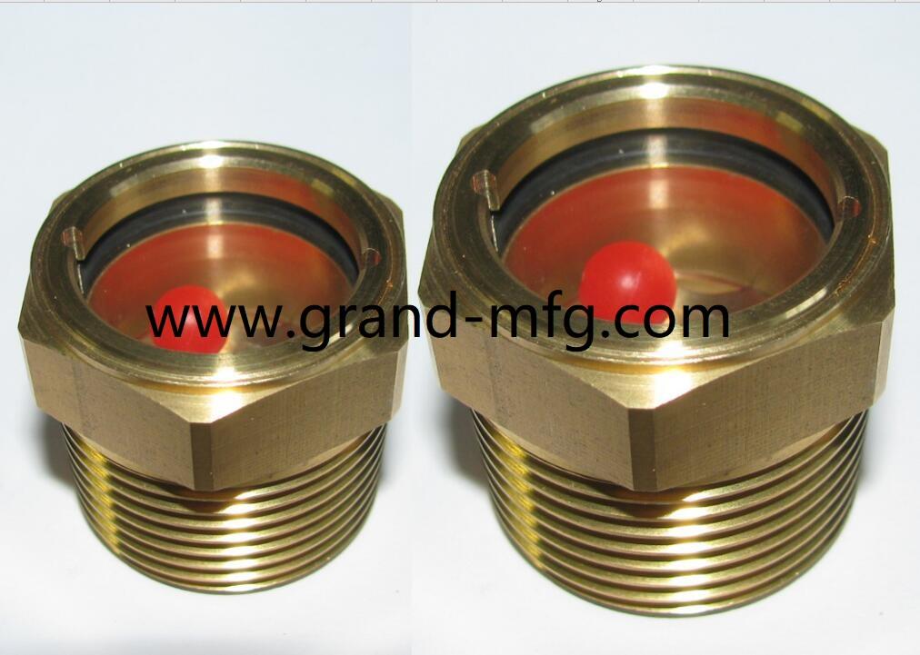 NPT 1-1/4 inch Brass oil level Observation ports Sight glass plug 3