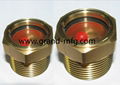 NPT 1-1/4 inch Brass oil level Observation ports Sight glass plug