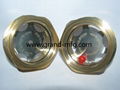 High voltage tranformer Brass G1-1/2" Circular window oil sight glass Ölschaug  