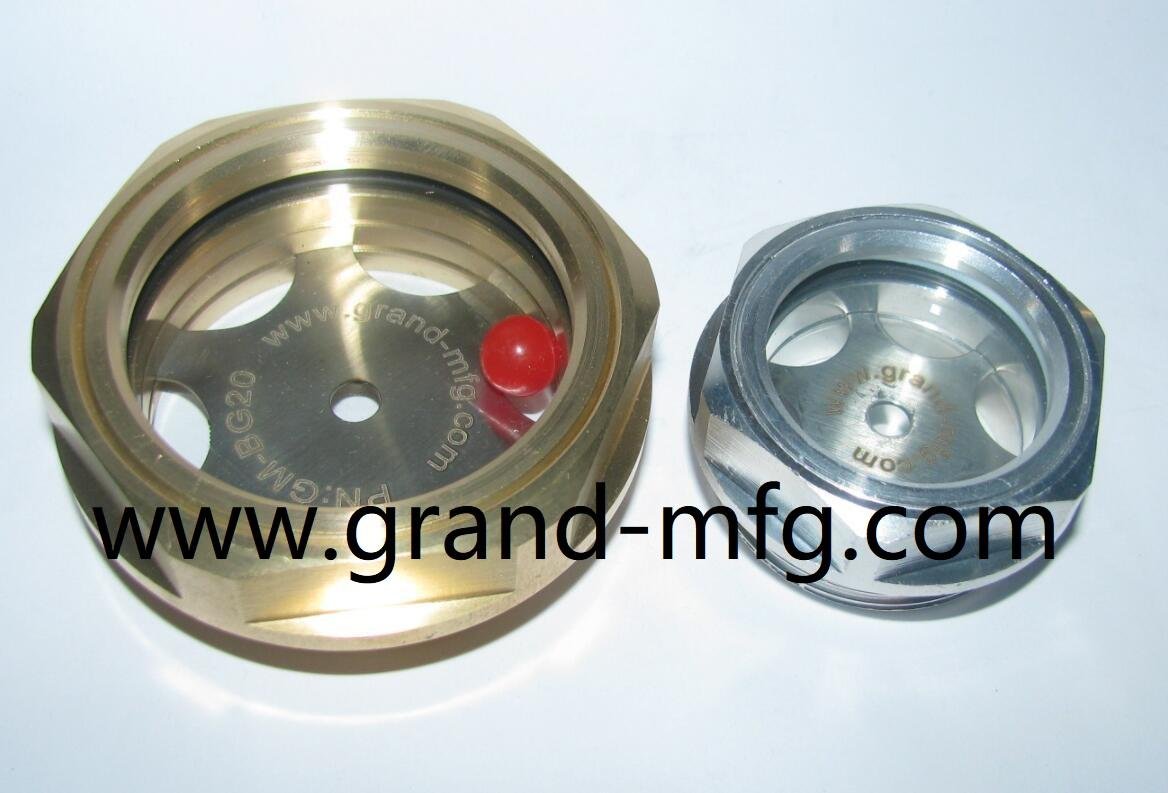 GrandMfg® brass oil sight glass for vacuum pump oil leveler observation 2