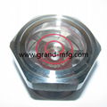 Aerzen Screw compressor Brass Circular Oil level sight glass white reflector 6