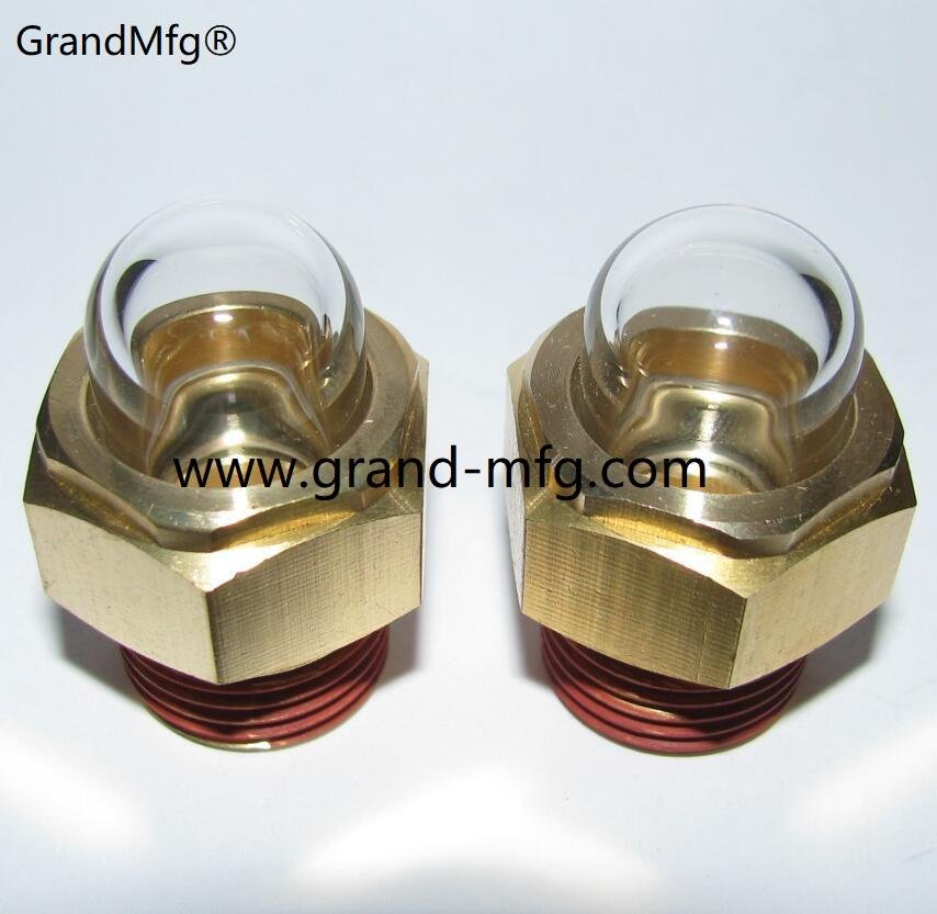 GM-HDG34 GrandMfg® 3D Brass Coolant Sight Glass bull's eye sight glass G3/4 4