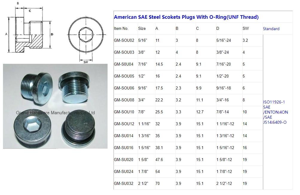 Gear Unit aluminum drain screw plug BSP thread and Metric thread 11