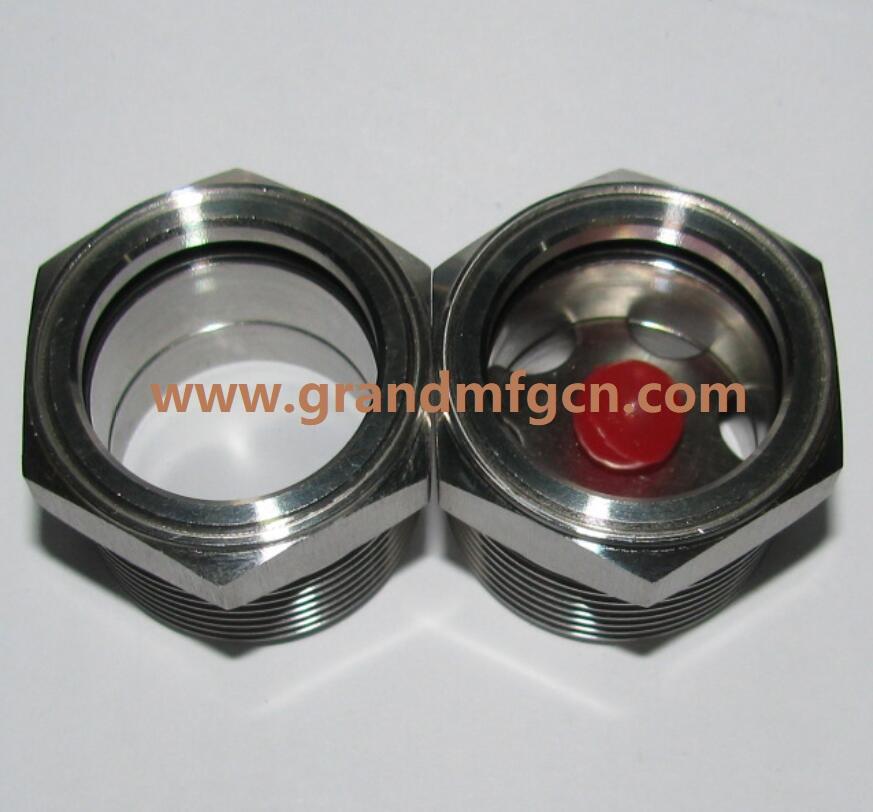 SAE 10 Thread 7/8"-14 UNF Pitch Stainless Steel 304 Oil Sight Glass window plugs 2