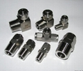 SAE UNF7/16"-20 x  NPT1/2"  304不锈钢真空泵制冷接头