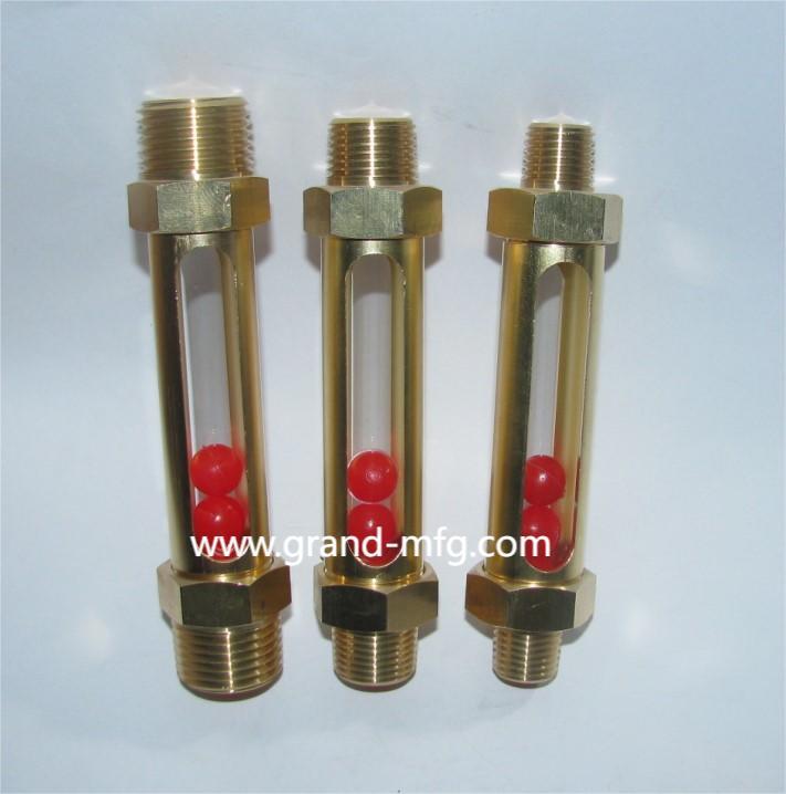 Double Female G1/4" Tubular brass level gauge indicator Durchflussanzeiger  4