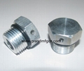   SAE#6 Thread 9/16-18UNF Hexagon Aluminum Vent Plug with Filter